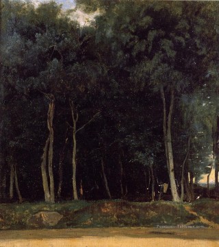 romantique romantisme Tableau Peinture - Fontainebleau le Bas Breau Route Romantisme Plein Air Jean Baptiste Camille Corot